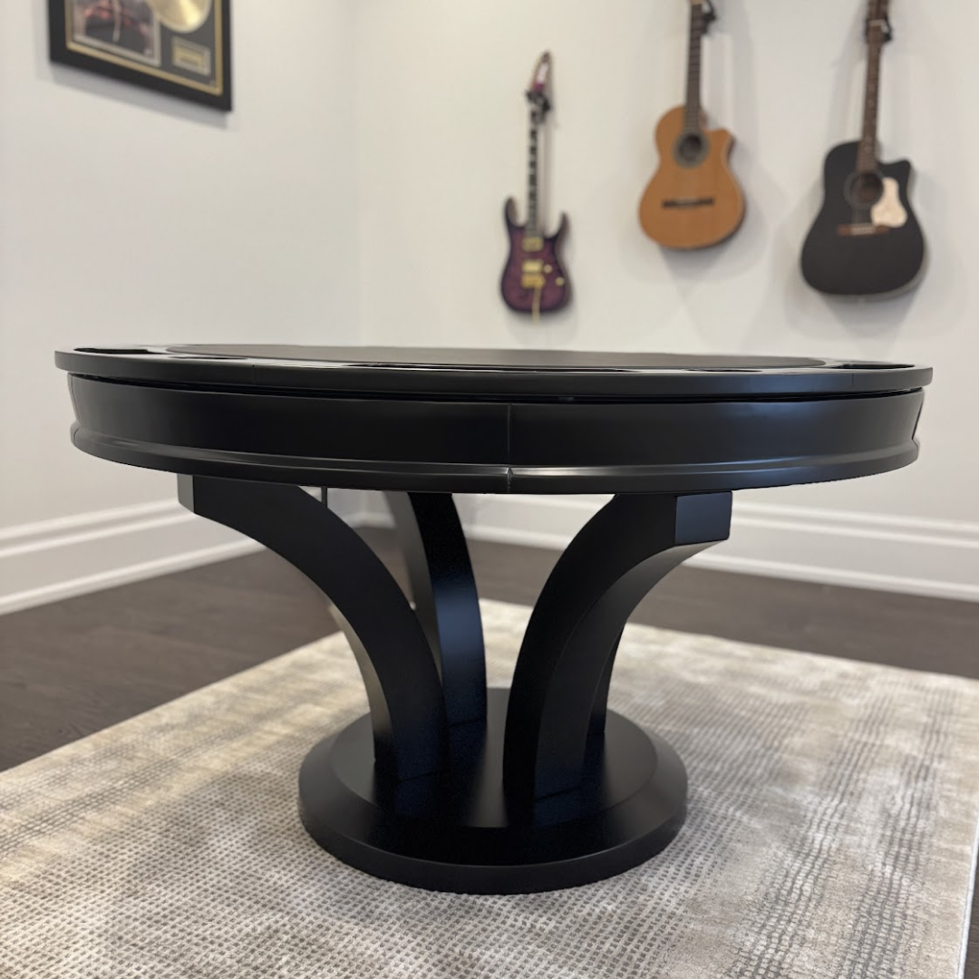 Majestic Black Finish Modern Hardwood Gaming / Poker Table - Image 4