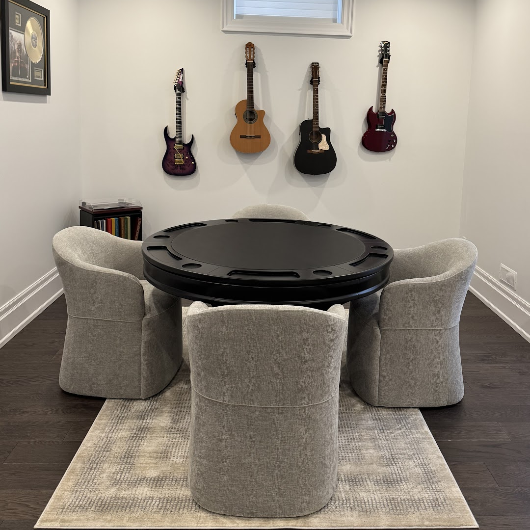 Majestic Black Finish Modern Hardwood Gaming / Poker Table - Image 5