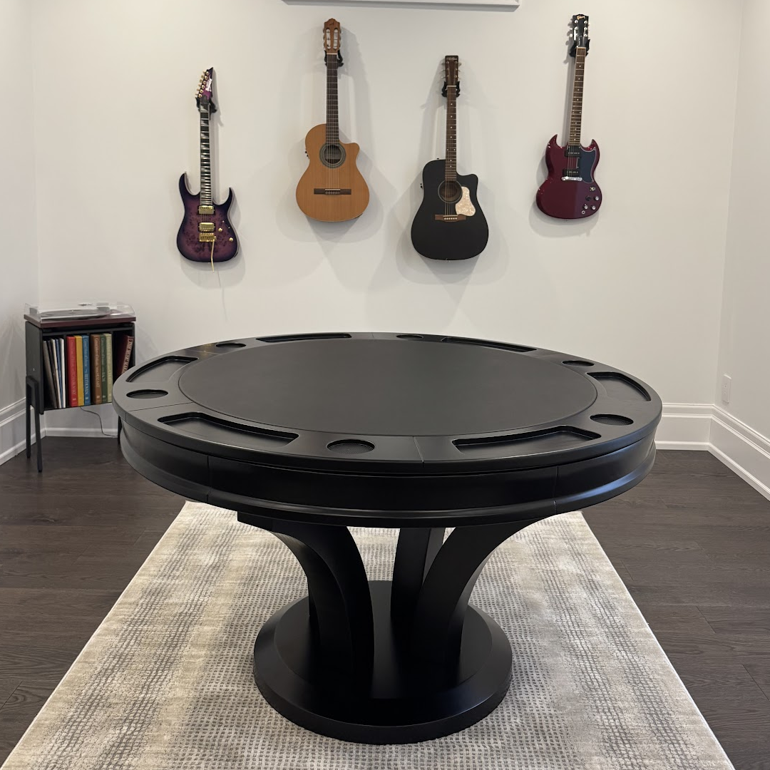 Majestic Black Finish Modern Hardwood Gaming / Poker Table - Image 6