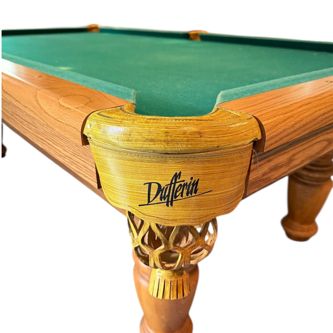 Preowned 8' Dufferin Honey Solid Oak O/S Pool Table - Image 6