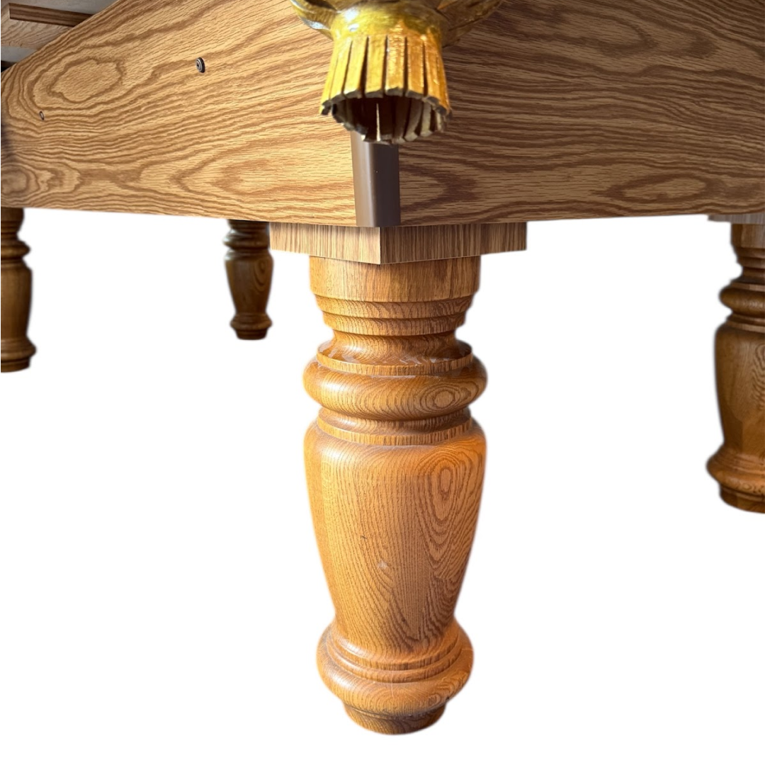 Preowned 8' Dufferin Honey Solid Oak O/S Pool Table - Image 10