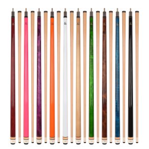 Set of 10 Aska L3 Pool Cue Sticks, 58", 13mm Tip, Hard Rock Canadian Maple Shaft, Wrapless