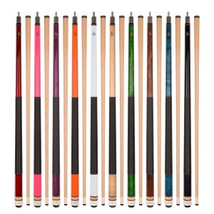 ASKA L2 Pool Cue Set of 10 – 58" Canadian Maple, 13mm Leather Tip, Mixed Weights 18–21oz