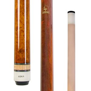 ASKA Brown 52" Short Pool Cue – 19 oz, Maple Shaft, 13mm Tip, 5/16x18 Joint, Wrapless