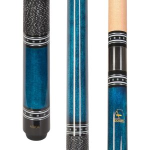 ASKA L9 Blue Pool Cue | 58", Stained Maple, Irish Linen, 13mm Tip