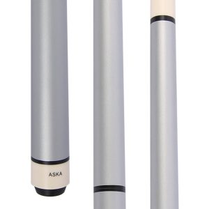 ASKA JBC 25oz Matte Silver Jump/Break Cue | 14mm Tip, Hard Rock Canadian Maple