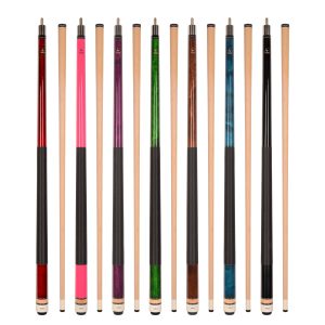 ASKA L2 Pool Cue Set of 7 – 58" Canadian Maple, 13mm Leather Tip, Mixed Weights 18–21oz