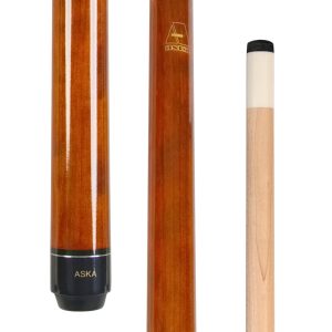 ASKA Brown 42" Short Pool Cue – 13.5 oz, Maple Shaft, 13mm Tip, 5/16x18 Joint, Wrapless (LECN42)