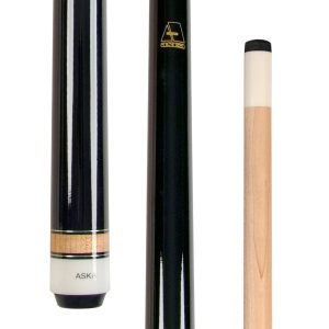 ASKA Black 36" Short Pool Cue – 12.5 oz, Wrapless Handle, 5/16x18 Joint, Hard Rock Maple Shaft, 13mm Tip