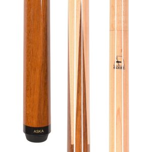 Aska SP1 Malaswood Sneaky Pete Billiard Pool Cue Sticks, 58", Maple Spliced Malaswood, 13mm Tip, 2-Piece Construction.
