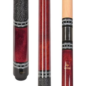 ASKA L9 Red Pool Cue | 58", Stained Maple, Irish Linen, 13mm Tip
