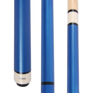 ASKA JBC 25oz Matte Blue Jump/Break Cue | 14mm Tip, Hard Rock Canadian Maple