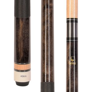 ASKA L2 Smoke Pool Cue – 58" Canadian Maple, 13mm Leather Tip, Black Nylon Wrap