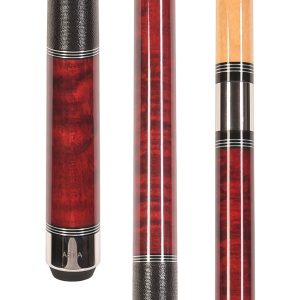 ASKA TR Red Pool Cue | 58", Triple Rings, 12.75mm Tip, Irish Linen