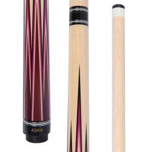 ASKA Jump Cue JC07, Maple with Purpleheart Veneers, Hard Rock Canadian Maple, 29-Inches Shaft, Quick Release Joint