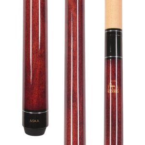 ASKA LECN Red No-Wrap Pool Cue | 58", 13mm Leather Tip