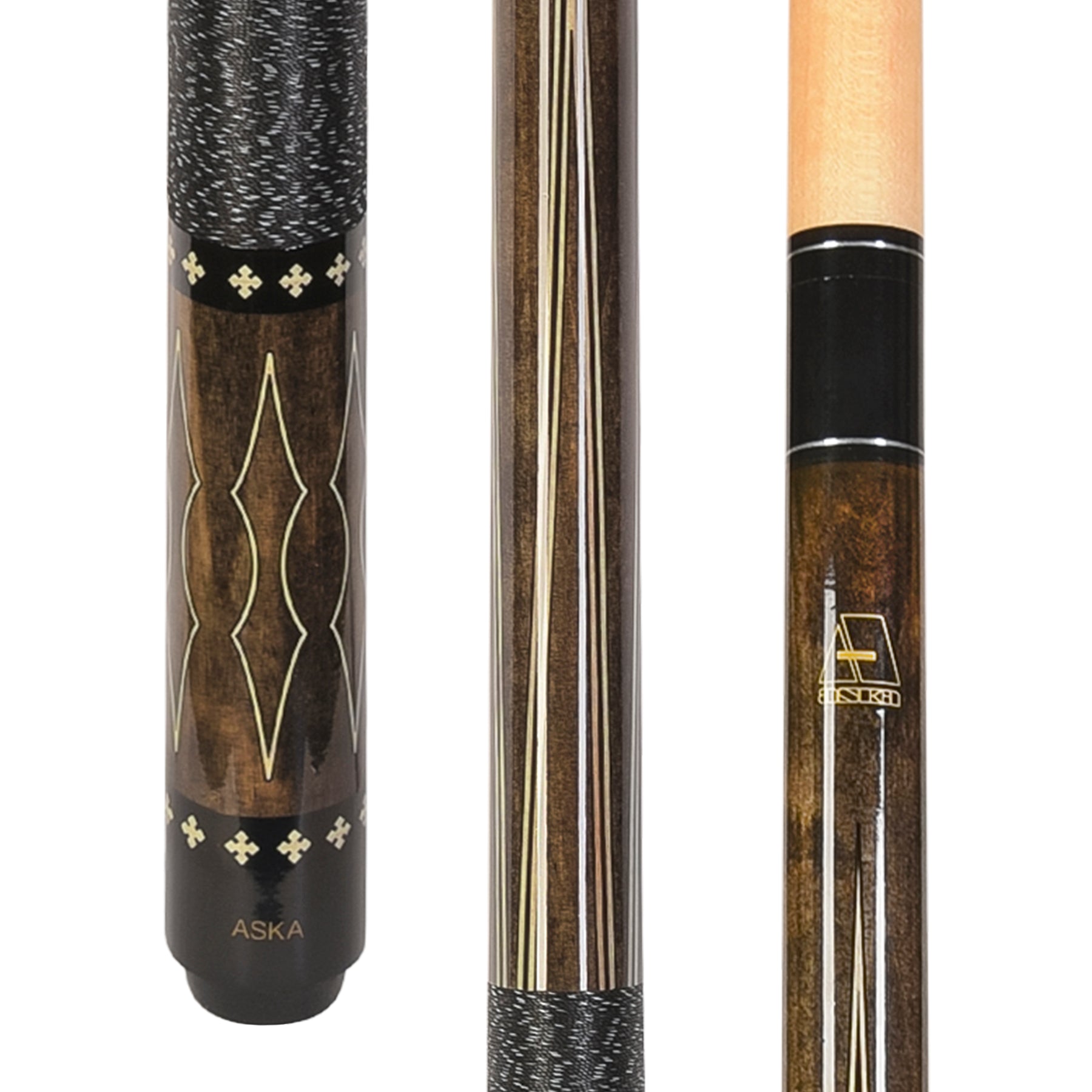ASKA L22 Smoke Pool Cue | 58", Decal Design, 13mm Tip, Nylon Wrap