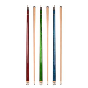 Set of 3 Aska L3 Pool Cue Sticks, 58", 13mm Tip, Hard Rock Canadian Maple Shaft, Wrapless
