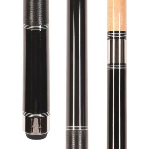 ASKA TR Black Pool Cue | 58", Triple Rings, 12.75mm Tip, Irish Linen