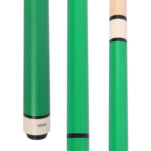 ASKA JBC 25oz Matte Green Jump/Break Cue | 14mm Tip, Hard Rock Canadian Maple