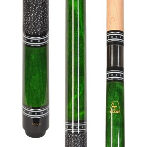 ASKA L9 Green Pool Cue | 58", Stained Maple, Irish Linen, 13mm Tip