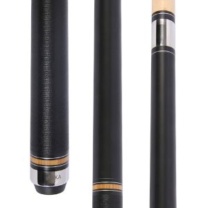 ASKA JBC Black 2nd Gen 3-Piece Jump/Break Cue | 28oz, 14mm Phenolic Tip, Irish Linen