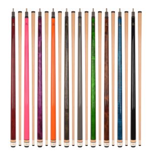 Set of 10 Aska L3 Pool Cue Sticks, 58", 13mm Tip, Hard Rock Canadian Maple Shaft, Wrapless