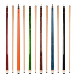 Set of 6 Aska L3 Pool Cue Sticks, 58", 13mm Tip, Hard Rock Canadian Maple Shaft, Wrapless