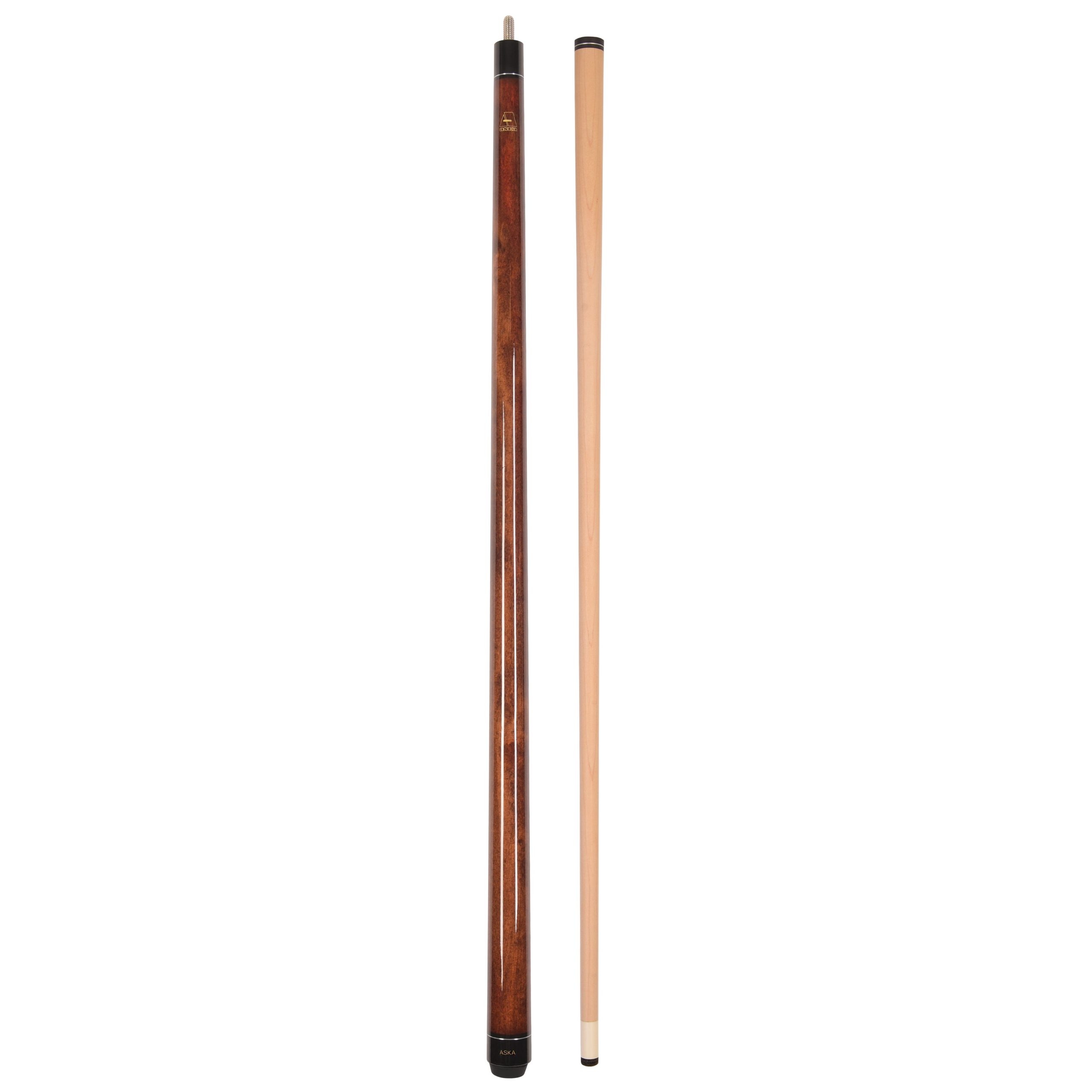 ASKA LECN Brown No-Wrap Pool Cue | 58", 13mm Leather Tip - Image 2