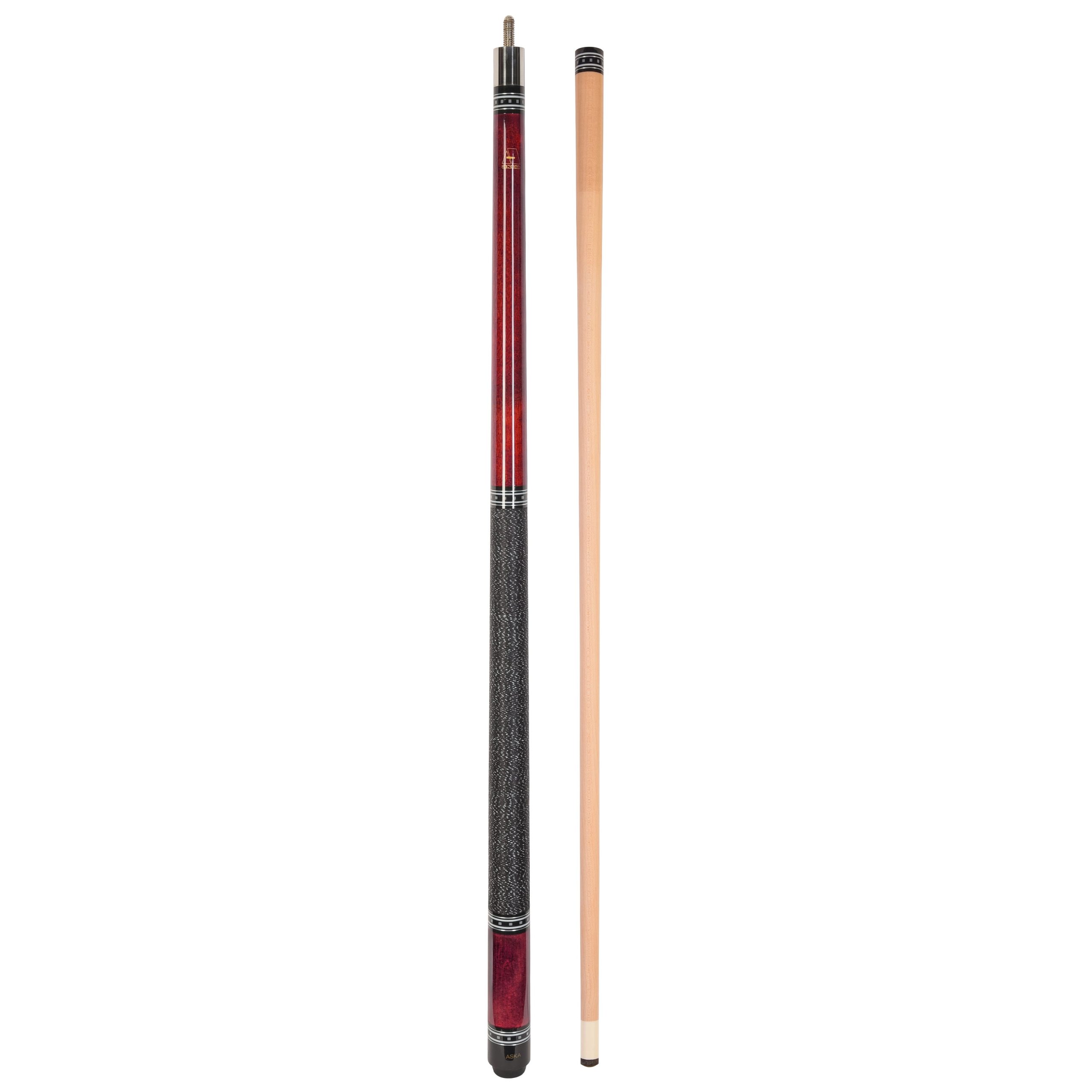 ASKA L9 Red Pool Cue | 58", Stained Maple, Irish Linen, 13mm Tip - Image 2