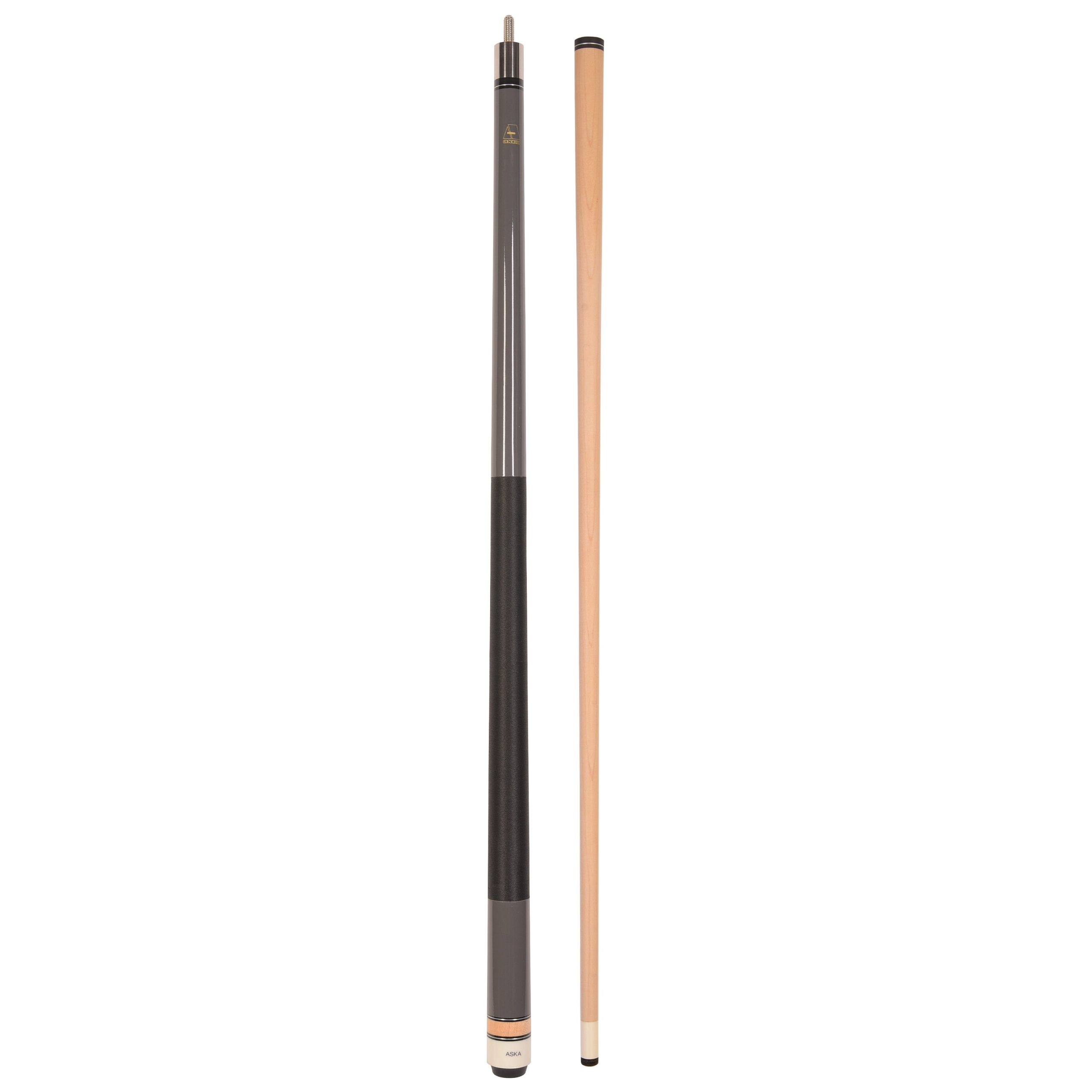 ASKA L2 Grey Pool Cue – 58" Canadian Maple, 13mm Leather Tip, Black Nylon Wrap - Image 2