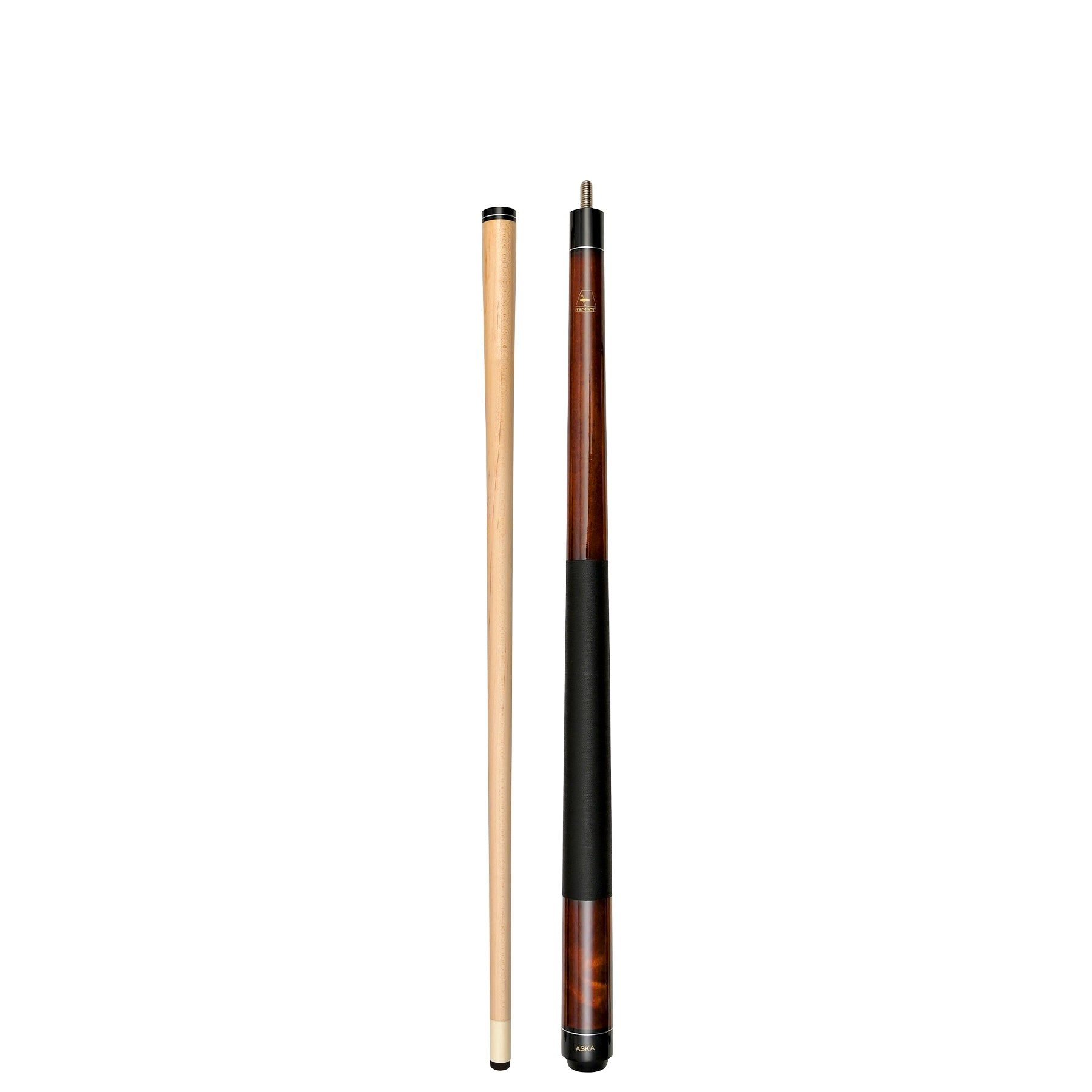 ASKA Brown 42" Short Pool Cue – 13.5 oz, Maple Shaft, 13mm Tip, 5/16x18 Joint, Black Nylon Wrap (LEC42) - Image 3