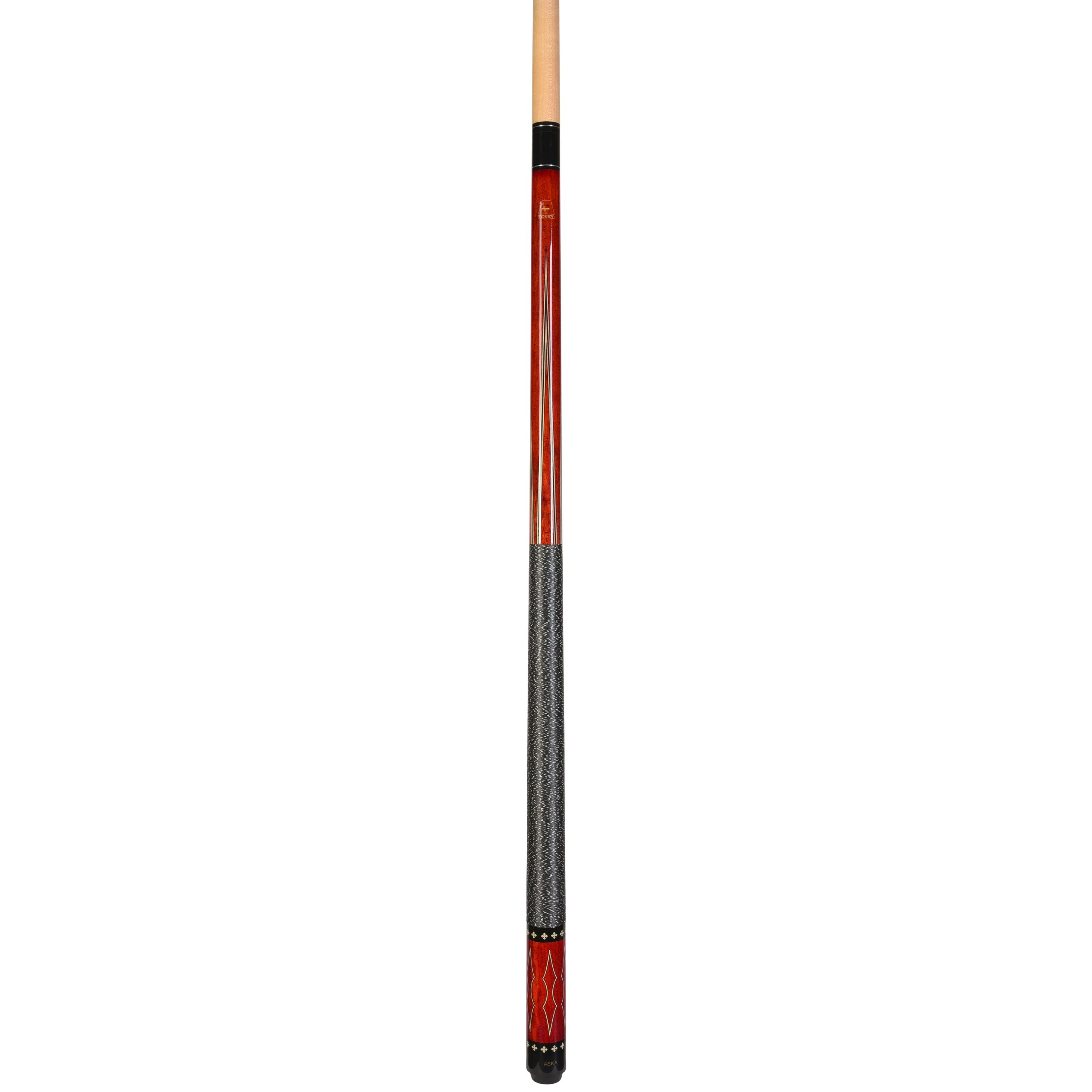 ASKA L22 Red Pool Cue | 58", Decal Design, 13mm Tip, Nylon Wrap - Image 3