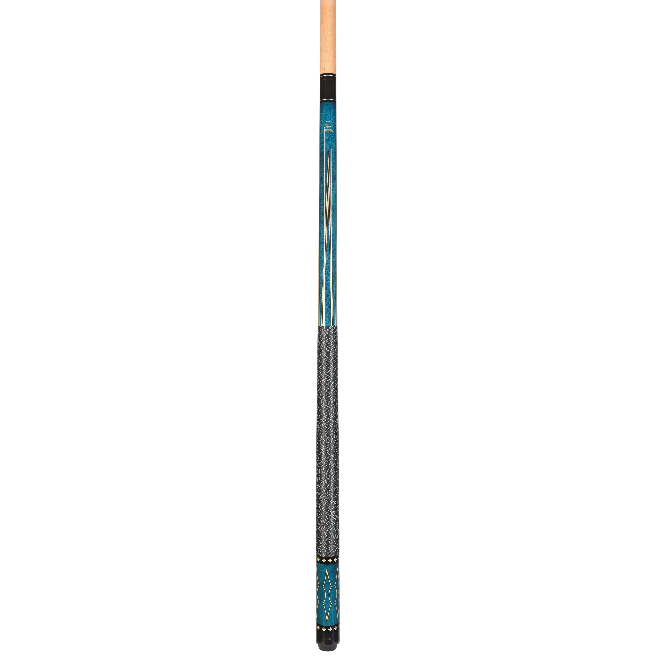 ASKA L22 Blue Pool Cue | 58", Decal Design, 13mm Tip, Nylon Wrap - Image 3