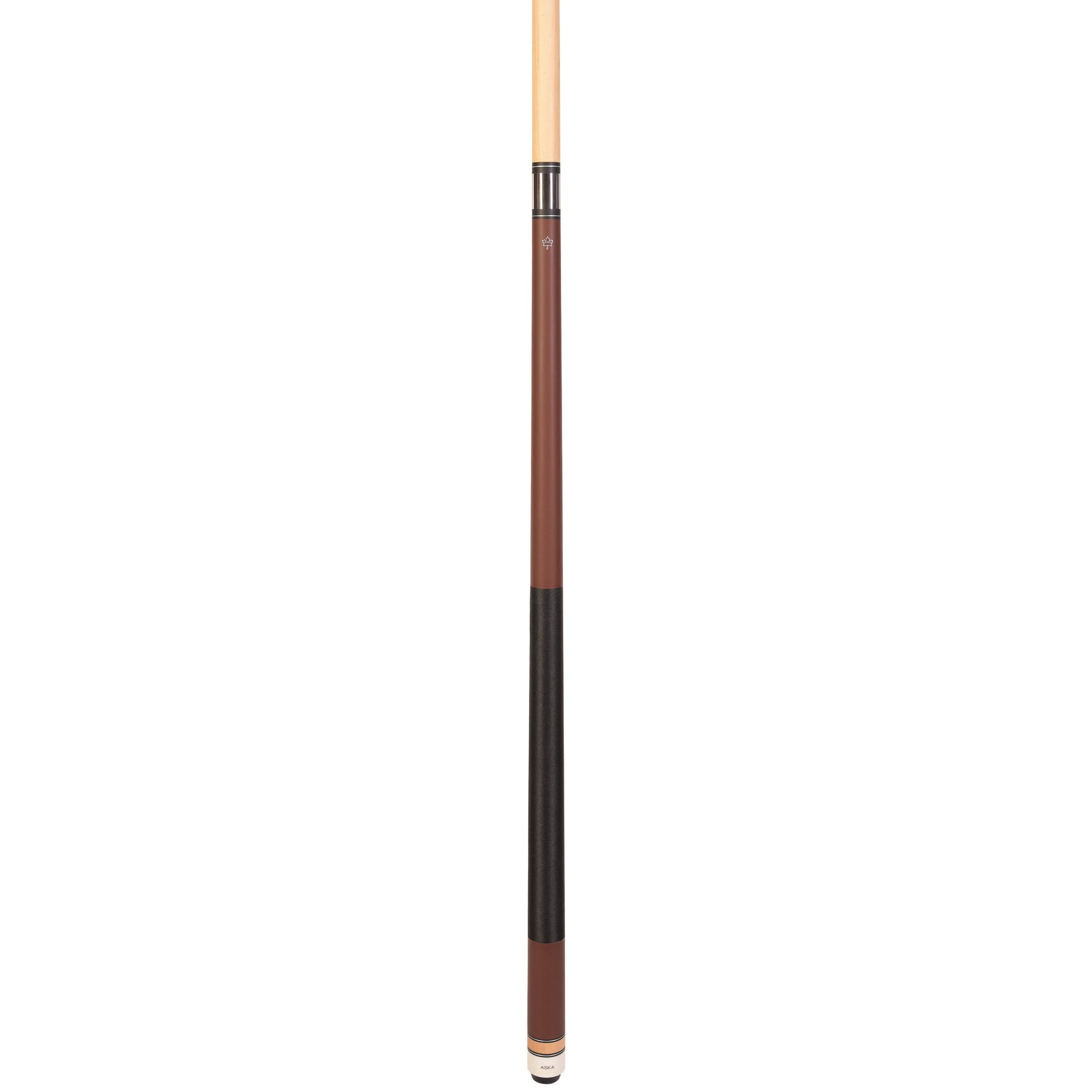 ASKA Matte Brown Pro 58" 2-Piece Pool Cue Stick | Hard Rock Maple, 13mm Leather Tip - Image 3