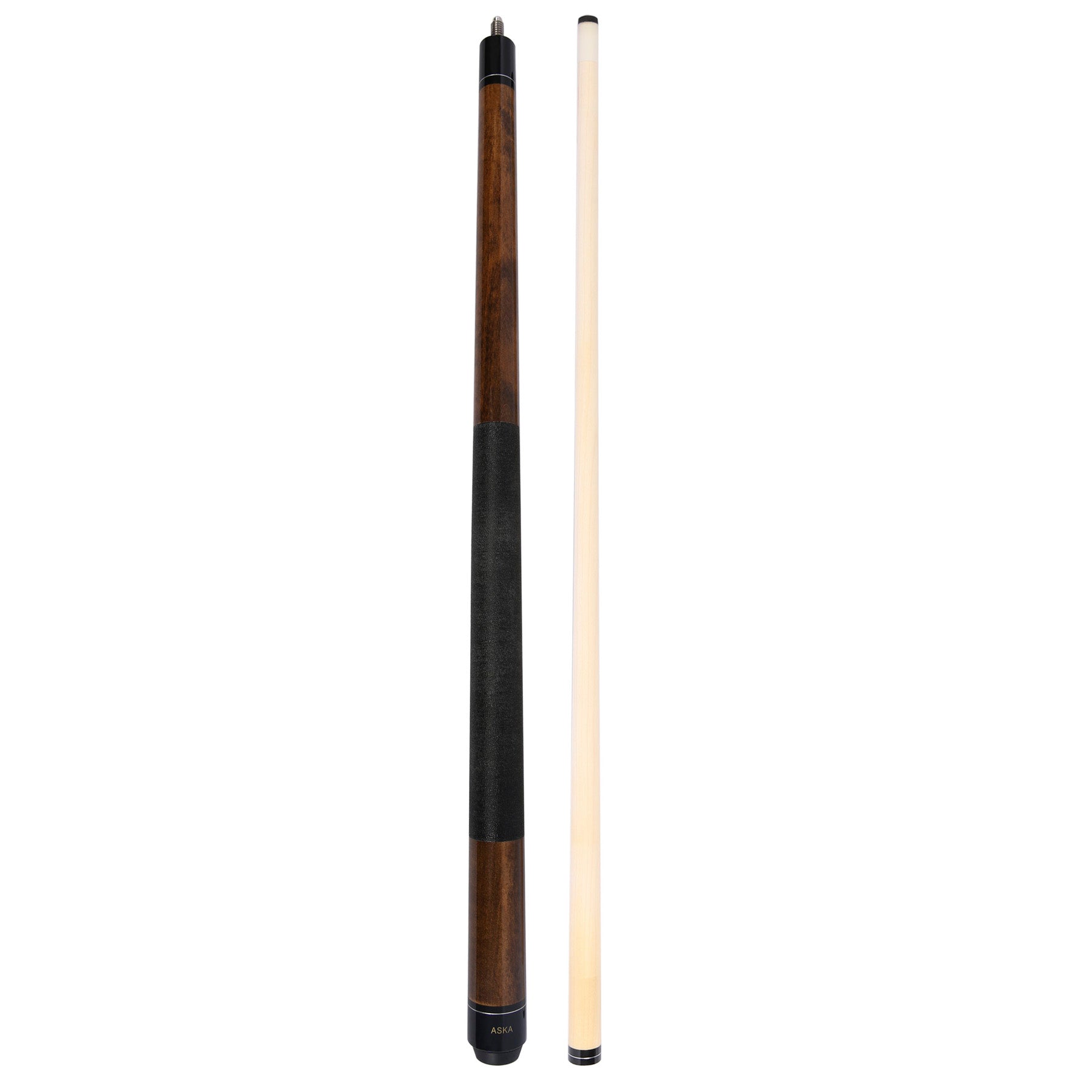 ASKA Brown 42" Short Pool Cue – 13.5 oz, Maple Shaft, 13mm Tip, 5/16x18 Joint, Black Nylon Wrap (LEC42) - Image 7
