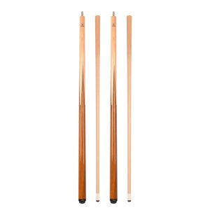 ASKA Sneaky Pete Pool Cue Sticks Set of 2 – Malaswood Spliced Maple Bar Cues / House Cues, 58" Canadian Hard Rock Maple Shaft, 13mm Leather Tip, 5/16x18 Joint, Wrapless