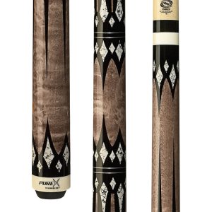 Pure X HXT65 Pool Cue | Antique Stain & Black/White Points | Wrapless