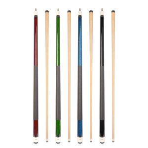 ASKA Set of 4 Pool Cue Sticks 58", 2-Piece Construction, 5/16x18 Joint, Hard Rock Canadian Maple, L1S4