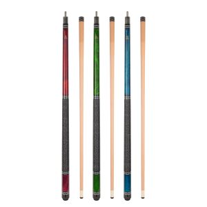 Set of 3 ASKA L9 Pool Cue Sticks 58", 2-Piece Construction, 5/16x18 Joint, Hard Rock Canadian Maple, 13mm Hard Glued On Tip, Mixed Weights and Colors