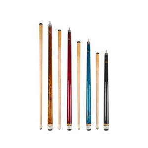 Set of 4 Short Pool Cues – ASKA Wrapless Colorful Cue Set for Small Spaces & Game Rooms
