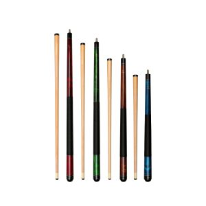 Set of 4 Short Pool Cues – ASKA Mixed Length Cue Set for Small Spaces & Game Rooms