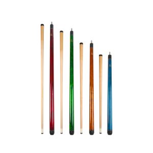 Set of 4 Short Pool Cues – ASKA Wrapless Mixed Length Cue Set for Small Spaces & Game Rooms