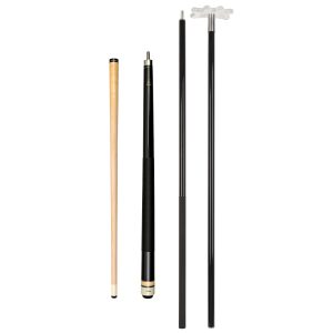 Set of 42 Short Maple Cue Stick and 58" Fiberglass Bridge Cue with Transparent Head, SB1
