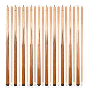 Set of 10 19-Ounce Aska SP1 Malaswood Sneaky Pete Billiard Pool Cue Sticks, 58" Hard Rock Canadian Maple, 13mm Hard Leather Tip, 2-Piece Construction