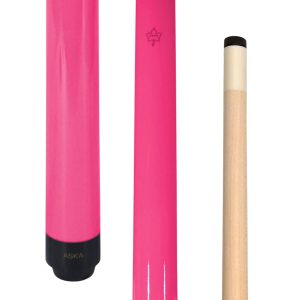 ASKA Neon Pink 52" Short Pool Cue – 36", 42", 48", 52", 58" Youth Cue, Maple Shaft, 13mm Tip, 2-Piece