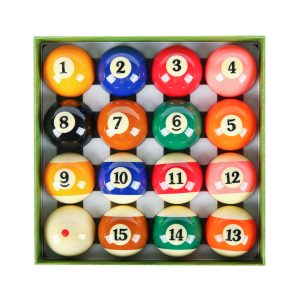 ASKA PB03 Boston Pool Ball Set | 16-Ball 2-1/4" Regulation Size with Training Cue Ball