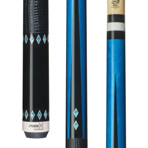 Pure X HXT32 Pool Cue | Teal Birdseye Maple | Lizard Leather Wrap